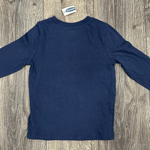 NWT Old Navy Blue Long-sleeved Explore Planets Shirt, Size 4T - Picture 3 of 3
